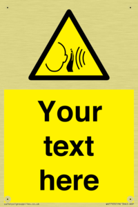 Custom warning sudden loud noise